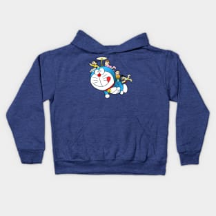 doraemon and friend Kids Hoodie